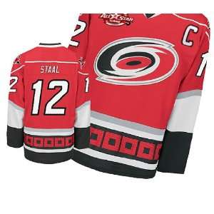  Hurricanes #12 Staal Red Hockey Jersey NHL Authentic Jerseys Sports 