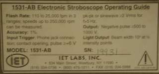 IET Genrad Strobotac 1531 AB Stroboscope ++ NICE ++  