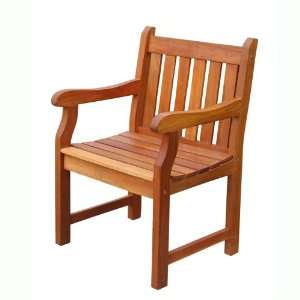   Chair, Natural Wood Finish, 25 by 24 by 36 Inch Patio, Lawn & Garden