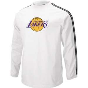  Los Angeles Lakers adidas 3 Stripe Logo Only Long Sleeve T 