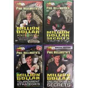  4 DVD Set  Phil Hellmuths Million Dollar Poker Secrets 