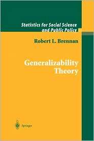 Generalizability Theory, (144192938X), Robert L. Brennan, Textbooks 