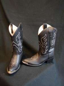   BLACK BROWN Cool Western COWGIRL/BOY Riding Show Boots YOUTH KID SIZES