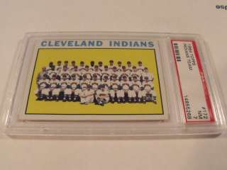 1964 Topps #172 CLEVELAND INDIANS Team Card   PSA 7 NM  
