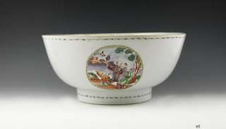 ANTIQUE 1790s PAINTED CHINESE EXPORT PORCELAIN BOWL  