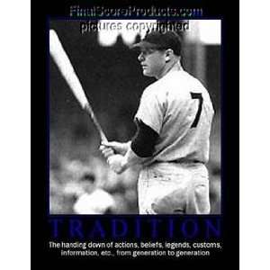  New York Yankees Mickey Mantle Tradition Motivational 