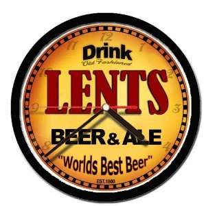  LENTS beer and ale cerveza wall clock 