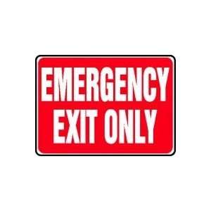  7X10 EMERGENCY EXIT ONLY WT/RD 7X10 Sign