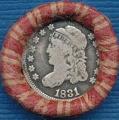   Indianhead Roll w/ 1831 Capped Bust Half Dime & o Barber L23F  