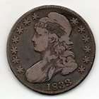 Half Dollar, 1833, Capped Bust ALL ORIGINAL COLOR AND G