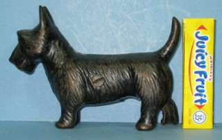 SCOTTIE DOG STANDING OLD CAST IRON TOY BANK GUARANTEED AUTHENTIC & OLD 