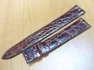 18X16 MM BREITLING BROWN CROCODILE LEATHER BAND STRAP  