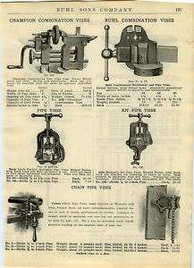 1924 Champion Combination Vises Buhl Badger Anvil ad  