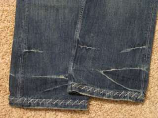 ANTIK (ANTIQUE) DENIM Mens Leather Hide Pocket Jeans Sz 38 Bootcut 