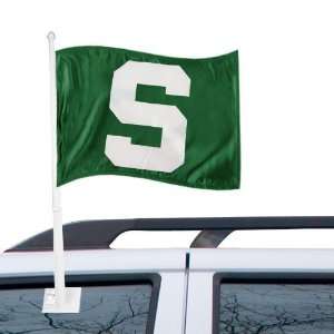    NCAA Michigan State Spartans Green Car Flag