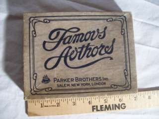 Vintage 1943 Parker Brothers Game Of Authors Card Game  