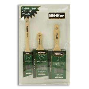 BEHR Professional Series 3 Brush Value Pack Paint Brushs 1 