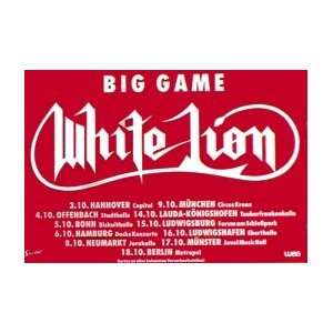  WHITE LION Big Game Tour Dates 1989 Music Poster