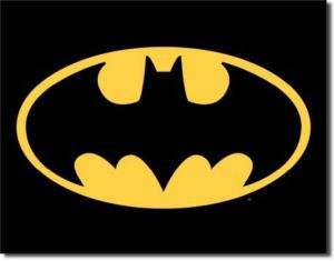 Vintage Retro Batman Logo Tin Sign Robin 1960s TV Show  