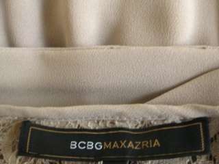   MAX AZRIA ROBI BLOUSON DRESS bohemian inspired Lace yoke Tiered skirt