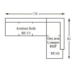  Lind 881 8 Sectional Sofa Arrangement (2 pieces) (Price is 