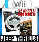 JEEP THRILLS RACING GAME FOR THE NINTENDO Wii + 2 RACING WHEEL 