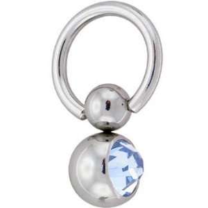  5m 8m Solar Blue Gem bcr Belly Button Ring Jewelry