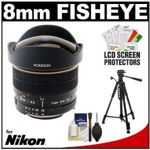  Rokinon 8mm f/3.5 Aspherical Fisheye Manual Focus Lens 