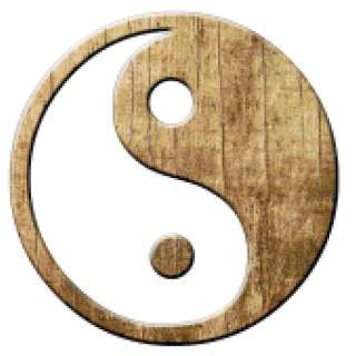 Yin Ying Yang Symbol Counted Cross Stitch Pattern Wood  