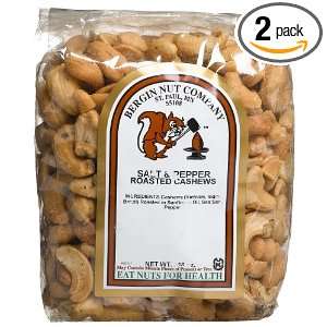 Bergin Nut Company Salt & Pepper Cashew, 16 Ounce Bags (Pack of 2)