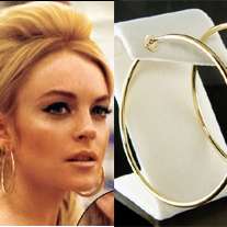 60mm 14K Gold Plated Round Hoop Clip On Earrings  