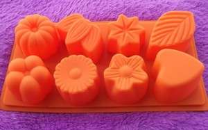 holes Mix Flower And Leaf Mould Silicone Cake Moulds  