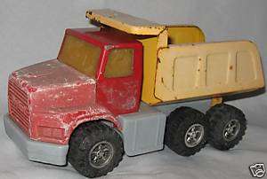 Nylint Dump Truck Red Cab Yellow Box  