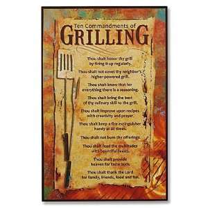 Ten Commandments of Grilling Plaque 