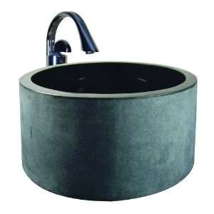   Topmount Modern Round Vessel Prep Sink from the Stone Sinks Collection