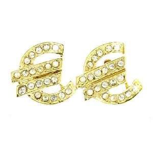  World Gold Plated EURO CZ Stud Earrings 
