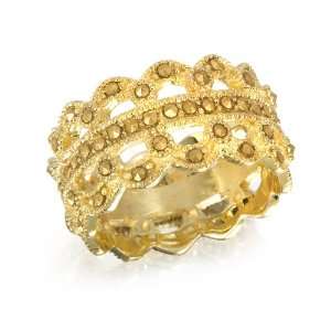  Gold Tone Marcasite Eternity Band CHELINE Jewelry