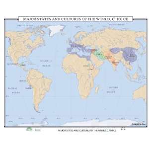  World History Wall Maps   Major States & Cultures of the World 