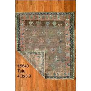  3x4 Hand Knotted Tulu Turkey Rug   39x43