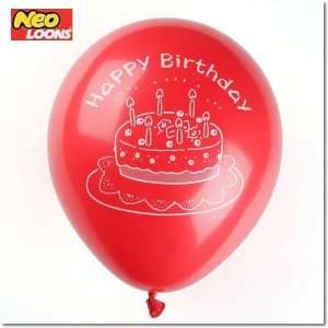   printed 12 inch natural latex happy birthday balloon 100pieces/lot