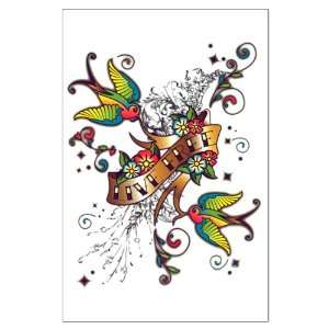  Large Poster Live Free Birds   Peace Symbol Sign 
