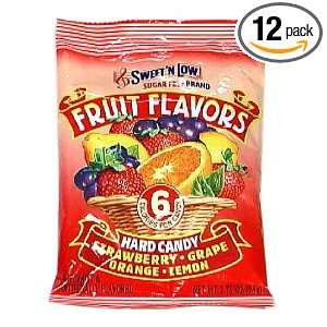 Sweet N Low Sugar Free Hard Candy, Fruit Flavors, 2.75 Ounce Bags 
