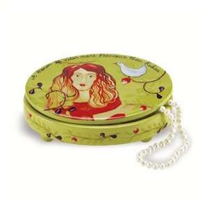  Woman of Valor Ceramic Trinket Box by Jessica Sporn (Green 