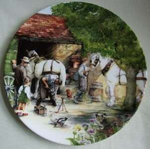 c1990 Royal Doulton THE BLACKSMITH L/E Collector PLATE Old Country 
