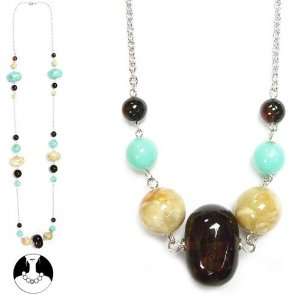   paris women necklace long necklace 91 cm multicolor plastic Jewelry