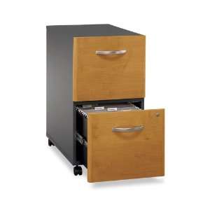   Vertical Mobile Wood File Cabinet in Natural Cherry