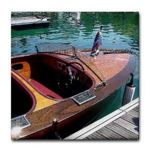  Chris Craft Wooden Runabout Tile Coaster by  