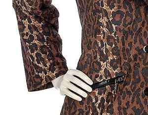   animal print quilted jacket with removeable faux mink collar 3X  