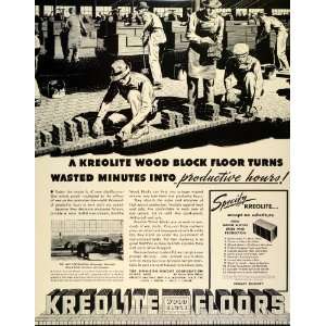  1942 Ad Jennison Wright Kreolite Wood Flooring WWII War 