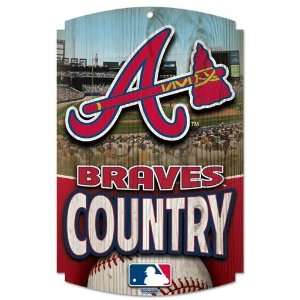  MLB Atlanta Braves 11 x 17 Wood Sign